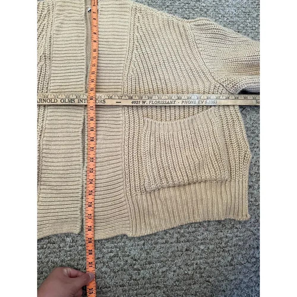 Open Front Baggy Oversized Chunky Knit Zara Cardigan Sweater with Pockets